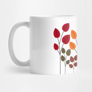 Beautiful Thanksgiving colorful fall leaves and trees design Mug